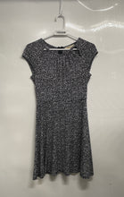 Load image into Gallery viewer, Michael Kors Womens Black And White Printed Short Sleeve Mini Dress Size P
