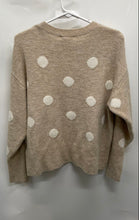Load image into Gallery viewer, H&amp;M Womens Brown Polka Dot Knitted Crew-Neck Long Sleeve Pullover Sweater Size M

