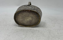 Load image into Gallery viewer, Silver-Tone Movable Handle Decorative Collectible Oval Woven Trinket Basket
