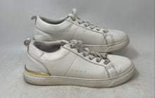 Load image into Gallery viewer, Aldo Womens Dilathielle White Gold Lace-Up Low Top Sneaker Shoes Size 8.5
