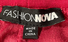 Load image into Gallery viewer, Fashion Nova Womens Red Slash Pocket Elastic Waist Drawstring Jogger Pants Sz S
