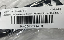 Load image into Gallery viewer, Replica Of Hattori Hanzo Katana Silver-Tone From The Movie Kill Bill Sword
