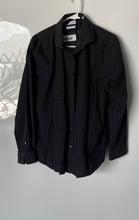 Load image into Gallery viewer, Calvin Klein Mens Black Printed Long Sleeve Collared Dress Shirt Size 16.5
