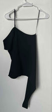 Load image into Gallery viewer, Zara Womens Black One-Shoulder Side Panel Blouse Top Size Medium
