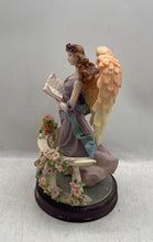Load image into Gallery viewer, Vintage Casinelli Winged Angel Reading A Book Woman Porcelain Figurine
