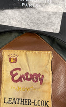 Load image into Gallery viewer, Envoy Mens Brown Long Sleeve Collared Elegant Leather Jacket Size XL
