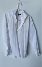 Load image into Gallery viewer, Hugo Boss Mens White Long Sleeve Slim Fit Stretch Dress Shirt Size 39-15 1/2
