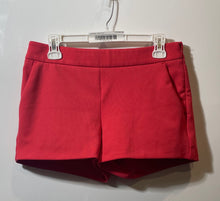 Load image into Gallery viewer, Express Womens Red Flat Front Slash Pocket Side Zip Hot Pants Shorts Size 4
