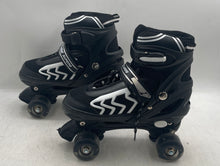 Load image into Gallery viewer, Power Superb Unisex Black Ratchet Buckle Four Wheels Roller Skates Size 39-42
