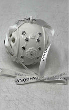 Load image into Gallery viewer, Pandora 2011 White Ceramic Unforgettable Moments Christmas Ornament Snowball
