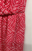 Load image into Gallery viewer, Guess Womens Red White Geometric Print Spaghetti Strap Maxi Dress Size S
