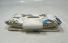 Load image into Gallery viewer, Brighton Womens White Butterfly Print Leather ID &amp; Card Slots Bifold Wallet
