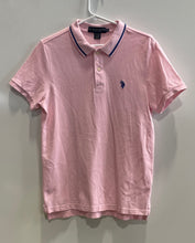 Load image into Gallery viewer, U.S. Polo Assn. Mens Pink Cotton Slim Fit Button Front Polo Shirt Size Small
