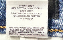 Load image into Gallery viewer, Express Womens Blue Denim Medium Wash Button Front Belt Loops Straight Jeans 4R
