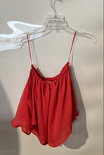 Load image into Gallery viewer, Express Womens Orange Short Sleeve Off-The-Shoulder Bandeau Blouse Top No Size
