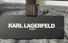 Load image into Gallery viewer, Karl Lagerfeld Womens Gray Striped Pleated Wide-Leg Cuff Dress Pants Sz 16 W/Tag
