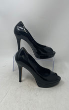 Load image into Gallery viewer, Cole Haan Womens Black Leather Slip-On Peep Toe Stiletto Pump Heels Size 8.5B
