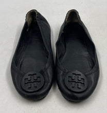 Load image into Gallery viewer, Authentic Tory Burch Womens Minnie Travel Black Ballet Flats Size 8.5M Damaged
