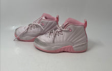 Load image into Gallery viewer, Nike Girls Air Jordan 12 Retro White Pink Leather Sneakers Shoes Size 12C
