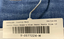 Load image into Gallery viewer, Calvin Klein Womens Blue Denim 5 Pocket Design Straight Jeans Pants Size 12
