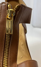Load image into Gallery viewer, Michael Kors Womens Brown Wood Open Toe High Block Platform Heels Size 9M
