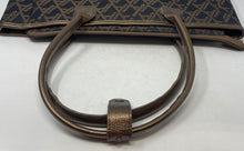 Load image into Gallery viewer, Adrienne Vittadini Womens Black Brown Signature Print Double Handle Tote Bag
