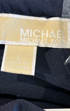 Load image into Gallery viewer, Michael Kors Womens Blue Short Sleeve Keyhole Front Blouse Top Size Large
