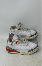 Load image into Gallery viewer, Nike Kids Air Jordan 3 Retro FQ9174-121 White Gray Red Sneaker Shoes Size 12C
