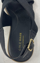 Load image into Gallery viewer, Cole Haan Womens Mikaela Black Stitchlite Open Toe Slingback Sandals Size 7B
