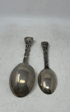 Load image into Gallery viewer, Vintage Set Of 2 Pcs Godinger Silver-Tone Grape Vine Pattern Serving Spoons
