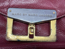 Load image into Gallery viewer, Authentic Marc By Marc Jacobs Womens Burgundy Leather Shoulder Handbags Damaged
