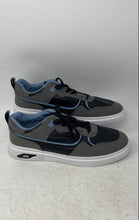 Load image into Gallery viewer, Mens Gray Black Faux Leather Lace-Up Low Top Fashion Sneakers Shoes Size EU 44
