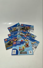 Load image into Gallery viewer, Lot Of 7 Pcs Assorted Lego City Large Print Mixed Instruction Manuals For Age 3+
