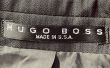 Load image into Gallery viewer, Hugo Boss Mens Dark Gray Pinstripe Single-Breasted Three-Button Blazer Size 42R
