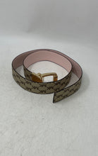 Load image into Gallery viewer, Michael Kors Womens Brown And Pink Monogram Adjustable Buckle Reversible Belt
