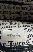 Load image into Gallery viewer, Juicy Couture Womens Beige Monogram Embossed Faux Leather Crossbody Bag
