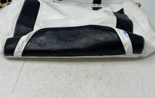 Load image into Gallery viewer, Badgley Mischka Womens Black White Charm Inner Pockets Shoulder Handbag
