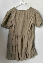 Load image into Gallery viewer, Zara Womens Green V-Neck Short Puff Sleeve Pullover Mini Dress Size Medium
