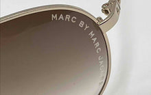 Load image into Gallery viewer, Authentic Marc by Marc Jacobs Women's Gold-Tone White Aviator Sunglasses
