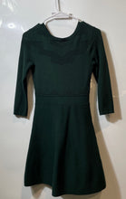 Load image into Gallery viewer, Armani Exchange Womens Green Long Sleeve V-Neck Fit &amp; Flare Dress Size S
