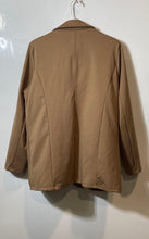 Load image into Gallery viewer, Stoosh Womens Taupe Long Sleeve Notch Lapel Two-Button Blazer Jacket Sz L W/Tags
