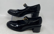 Load image into Gallery viewer, Zara Womens Black Patent Leather Buckle Block Heel Mary Jane Shoes Size 38
