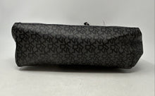 Load image into Gallery viewer, DKNY Womens Black Signature Print Inner Outer Pockets Shoulder Purse
