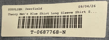 Load image into Gallery viewer, Theory Mens Blue Linen Long Sleeve Collared Button-Up Shirt Size Large
