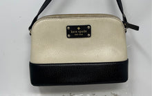 Load image into Gallery viewer, Kate Spade New York Womens Hanna Black Beige Leather Zipper Crossbody Bag
