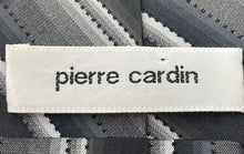 Load image into Gallery viewer, Pierre Cardin Mens Gray Striped Silk Adjustable Formal Pointed Tie One Size
