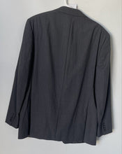 Load image into Gallery viewer, Calvin Klein Mens Gray Striped Long Sleeve Notch Lapel Two-Button Blazer Sz 46R

