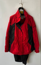 Load image into Gallery viewer, Columbia Womens Red Black Long Sleeve Pockets Full-Zip Rain Jacket Size Small
