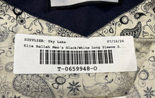 Load image into Gallery viewer, Elie Balleh Mens Black White Paisley Cotton Long Sleeve Urben Dress Shirt Sz 14
