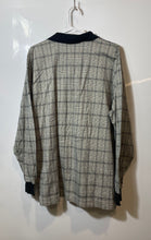 Load image into Gallery viewer, Nautica Mens Gray Houndstooth Long Sleeve Collared Polo Shirt Size Large
